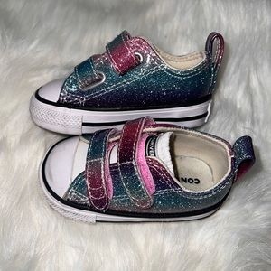 Blue and Purple Glitter Converse